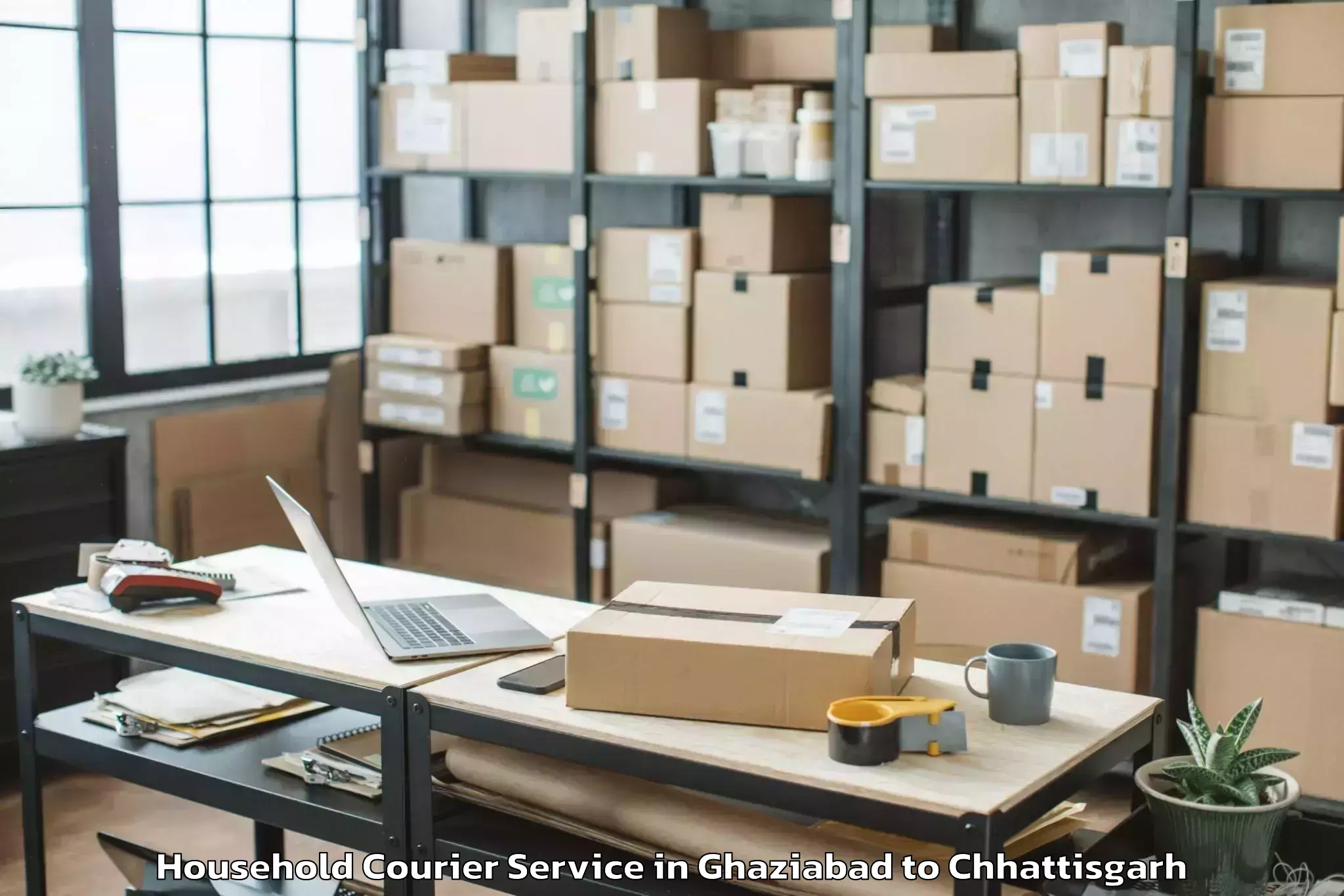 Get Ghaziabad to Bastar Household Courier